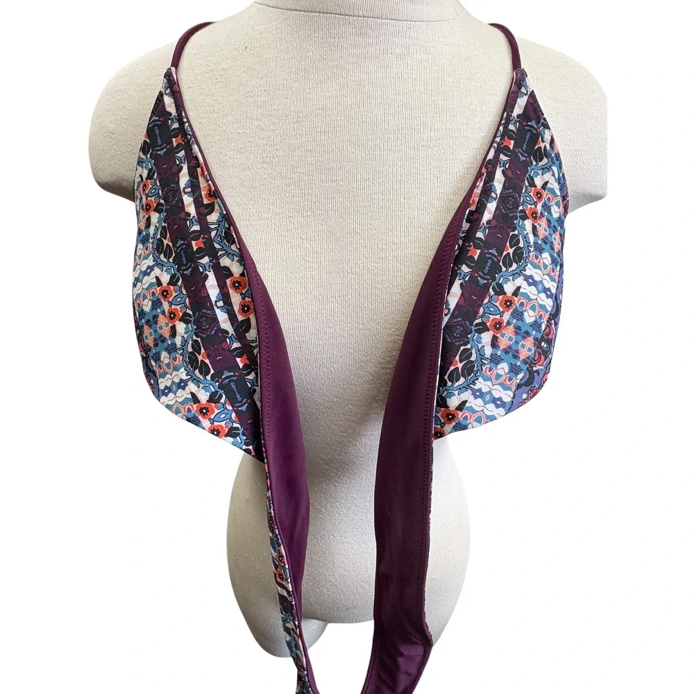 Athleta Marrakesh Twister Bikini Set Boho Geo Print Swim Suit Beach‎ Resort XL